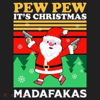 Pew Pew Its Christmas Mudafakas Funny Santa Claus Game Women's Sweatshirt thumb 2