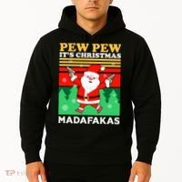 Pew Pew Its Christmas Mudafakas Funny Santa Claus Game Hoodie thumb 2