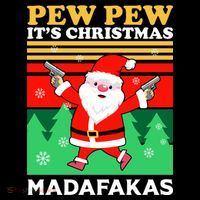 Pew Pew Its Christmas Mudafakas Funny Santa Claus Game Hoodie thumb 7