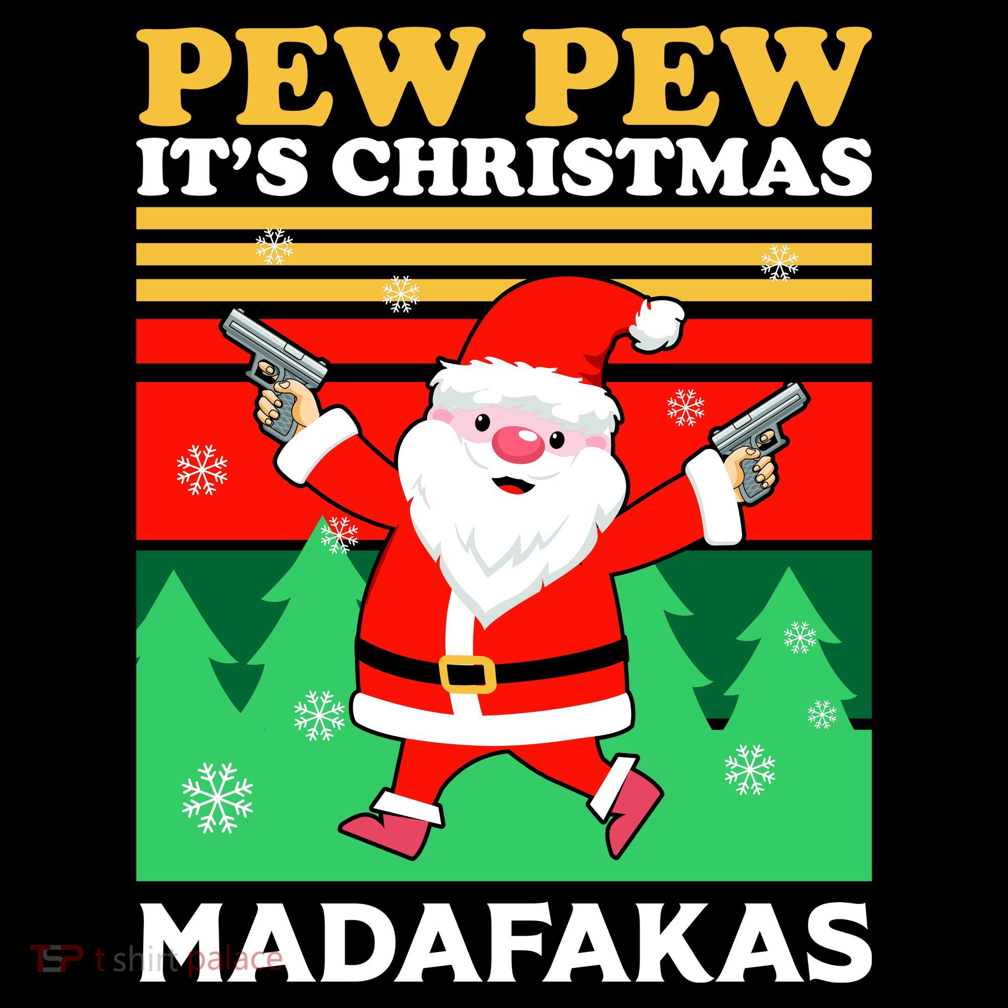 Pew Pew Its Christmas Mudafakas Funny Santa Claus Game Hoodie