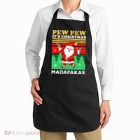 Pew Pew Its Christmas Mudafakas Funny Santa Claus Game Apron thumb 2