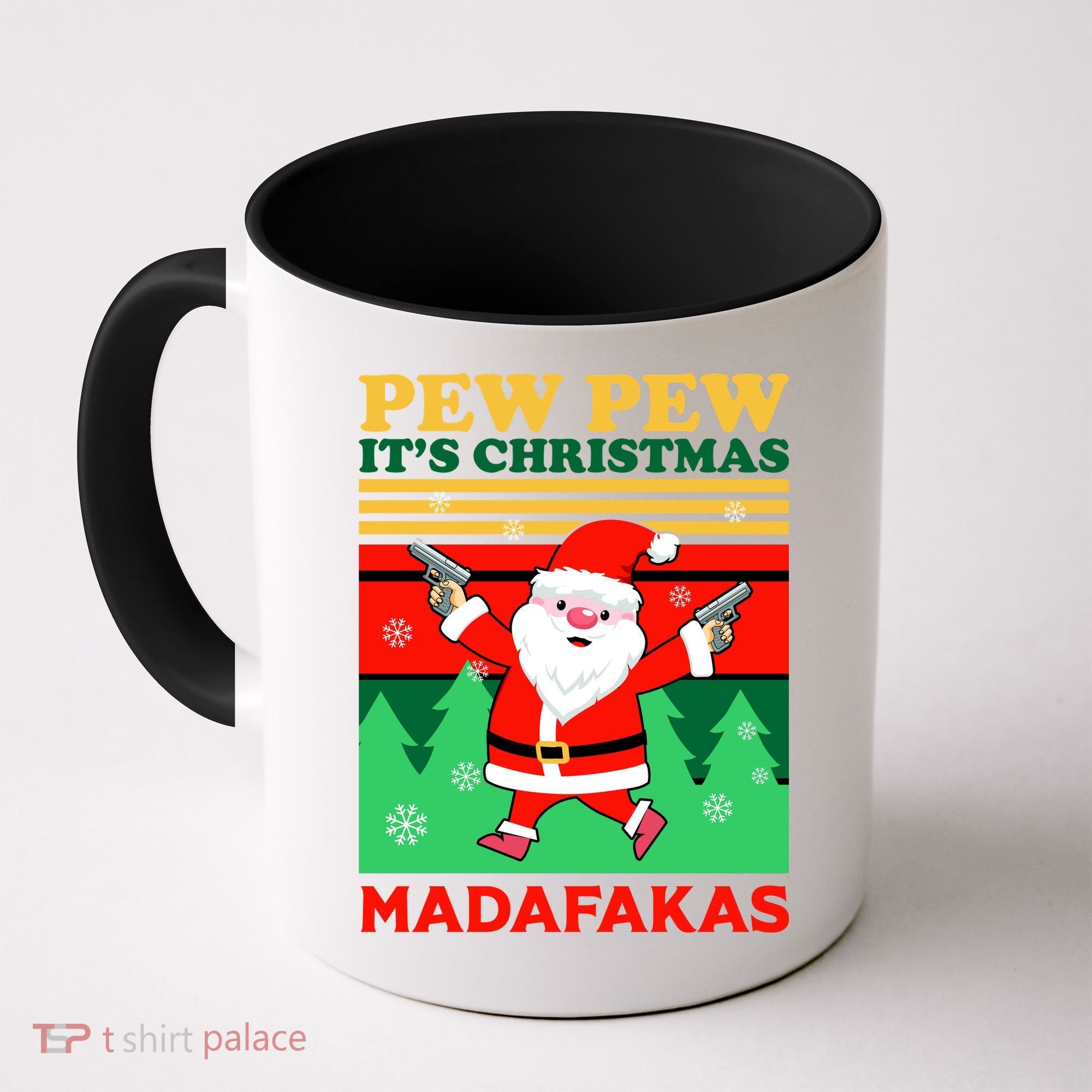 Pew Pew Its Christmas Mudafakas Funny Santa Claus Game Coffee Mug