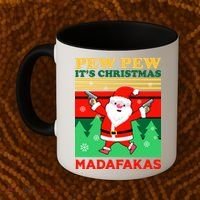 Pew Pew Its Christmas Mudafakas Funny Santa Claus Game Coffee Mug thumb 2