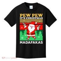 Pew Pew Its Christmas Mudafakas Funny Santa Claus Game Kids T-Shirt thumb 0
