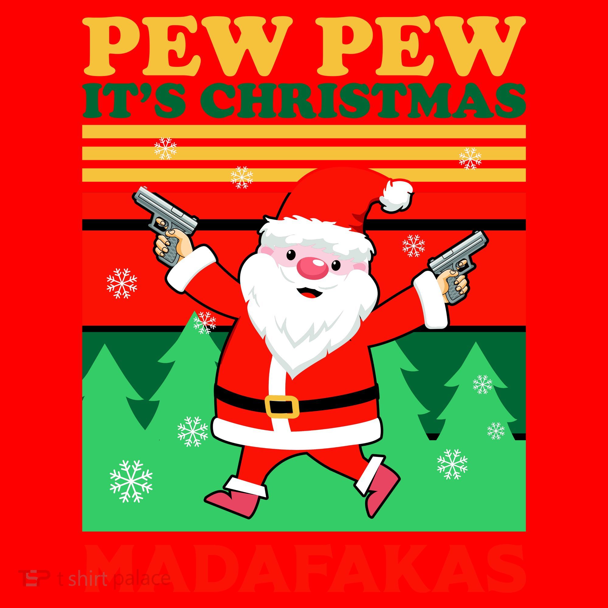 Pew Pew Its Christmas Mudafakas Funny Santa Claus Game Santa Hat