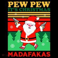 Pew Pew Its Christmas Mudafakas Funny Santa With Guns Game Coffee Mug thumb 5
