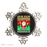 Pew Pew Its Christmas Mudafakas Funny Santa With Guns Game Ornament thumb 0