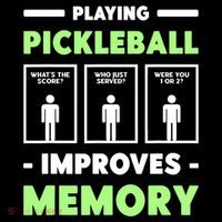 Playing Pickleball Improves Memory Dink Player TShirt Apron thumb 3