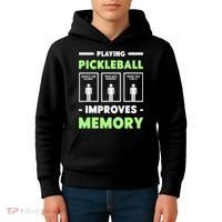 Playing Pickleball Improves Memory Dink Player TShirt Kids Hoodie thumb 4