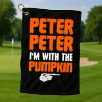 Peter Peter I'm With The Pumpkin Golf Towel thumb 1