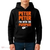 Peter Peter I'm With The Pumpkin Kids Hoodie thumb 4