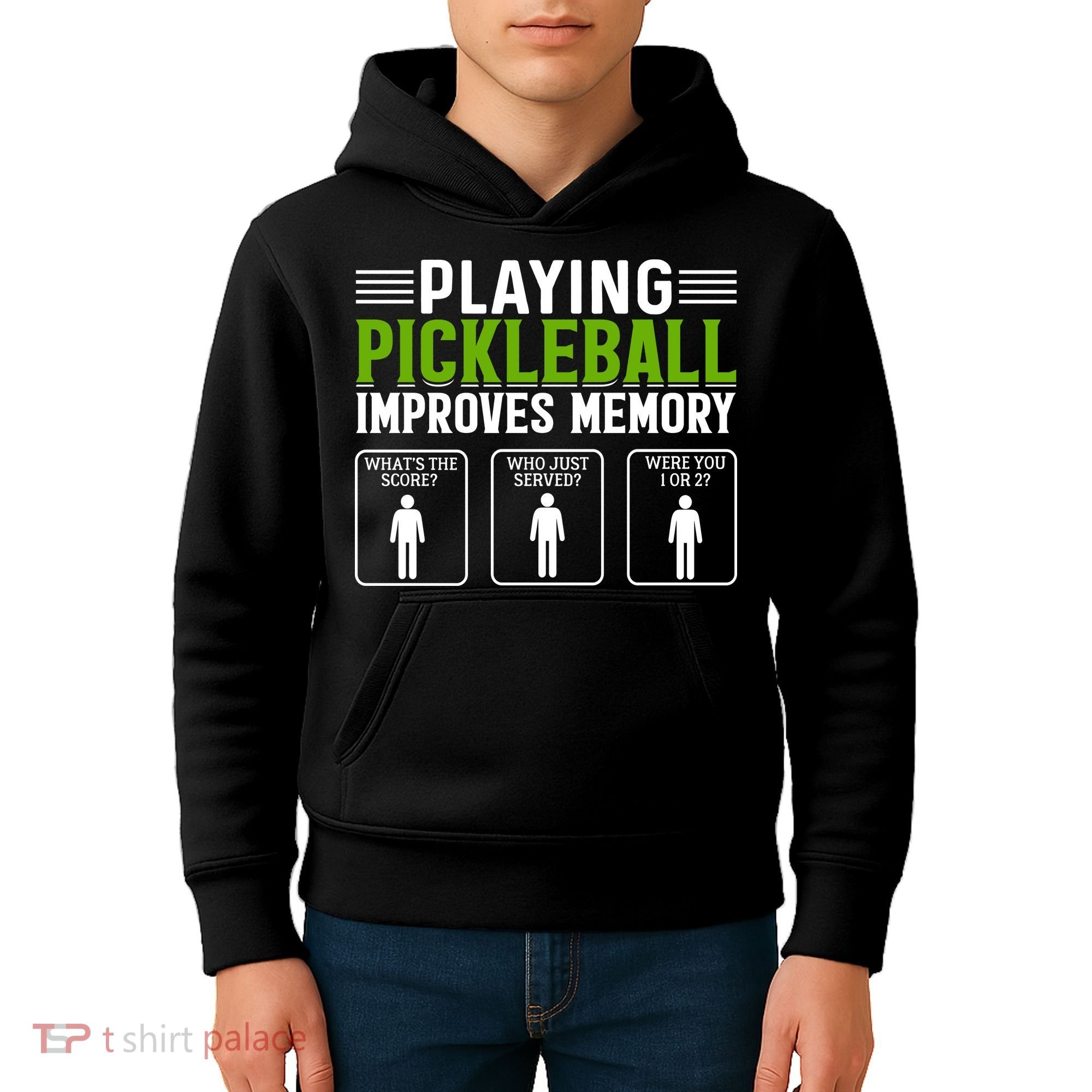 Playing Pickleball Improves Memory Kids Hoodie