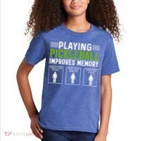 Playing Pickleball Improves Memory Kids T-Shirt thumb 2