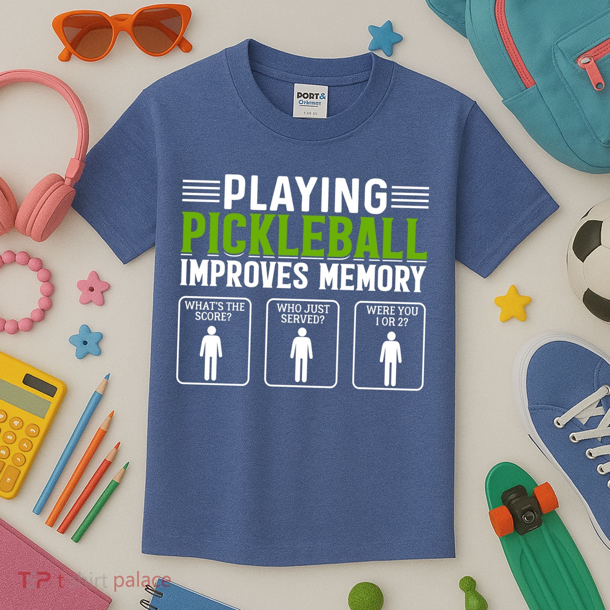 Playing Pickleball Improves Memory Kids T-Shirt