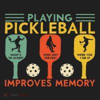 Playing Pickleball Improves Memory Funny Pickleball Player Women's Sweatshirt thumb 2