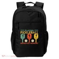 Playing Pickleball Improves Memory Funny Pickleball Player Backpack thumb 0