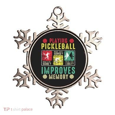 Playing Pickleball Improves Memory Funny Pickleball Design Ornament