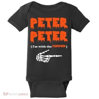 Peter Peter IM With The Pumpkin Halloween Costume Baby Bodysuit