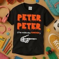 Peter Peter IM With The Pumpkin Halloween Costume Kids T-Shirt thumb 3