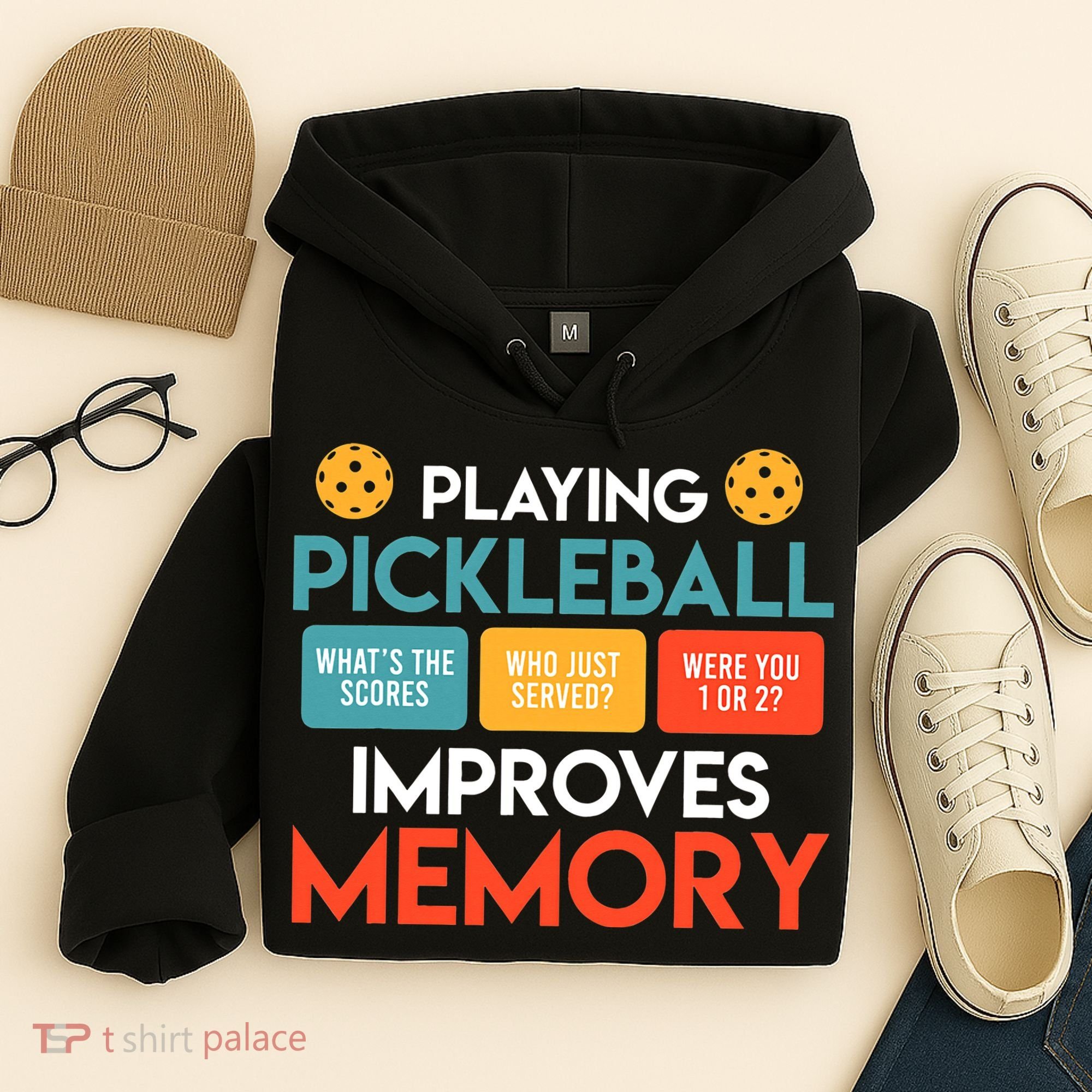 Playing Pickleball improves memory Pickleball Hoodie