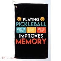 Playing Pickleball improves memory Pickleball Golf Towel thumb 0
