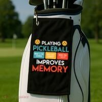 Playing Pickleball improves memory Pickleball Golf Towel thumb 2