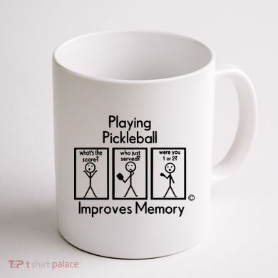 Playing Pickleball Improves Memory Coffee Mug back
