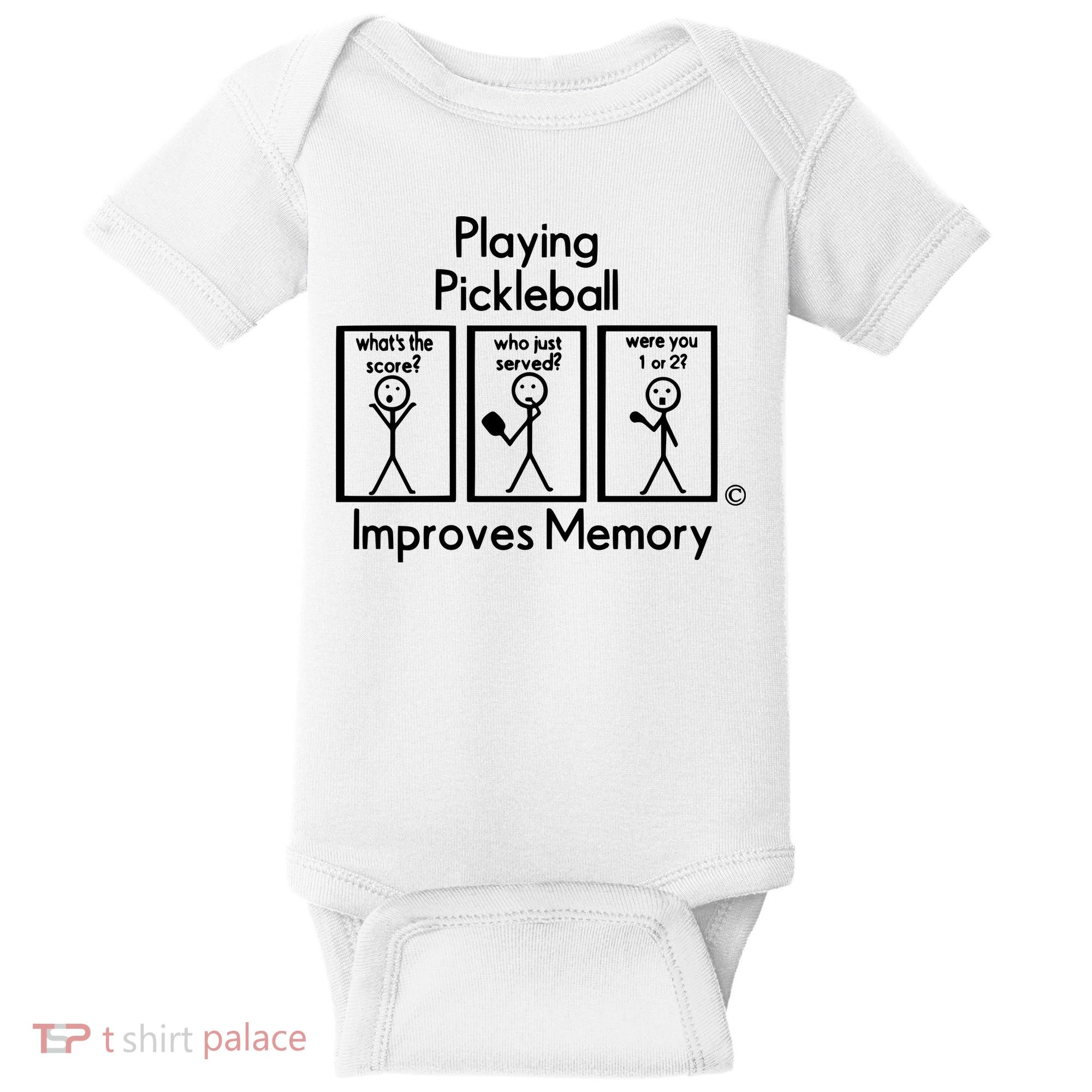 Playing Pickleball Improves Memory Baby Bodysuit