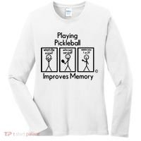 Playing Pickleball Improves Memory Women's Long Sleeve Shirt thumb 0