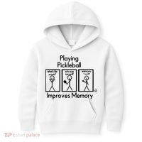 Playing Pickleball Improves Memory Kids Hoodie thumb 0
