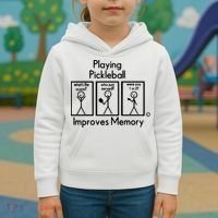 Playing Pickleball Improves Memory Kids Hoodie thumb 3