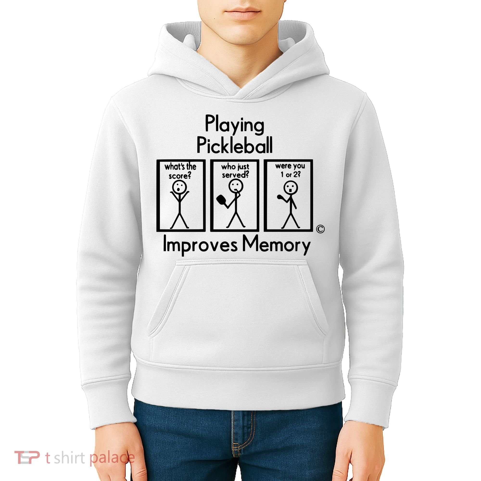 Playing Pickleball Improves Memory Kids Hoodie
