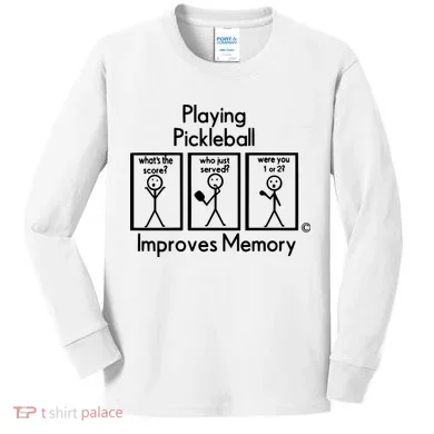 Playing Pickleball Improves Memory Kids Long Sleeve Shirt