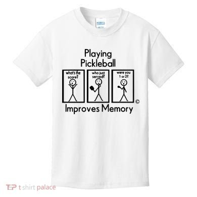 Playing Pickleball Improves Memory Kids T-Shirt