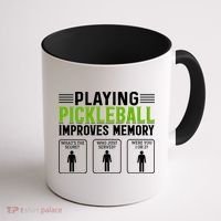 Playing Pickleball Improves Memory Funny Pickleball Coffee Mug thumb 1