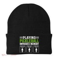 Playing Pickleball Improves Memory Funny Pickleball Beanie thumb 0