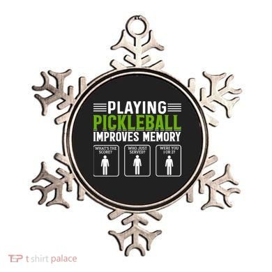 Playing Pickleball Improves Memory Funny Pickleball Ornament
