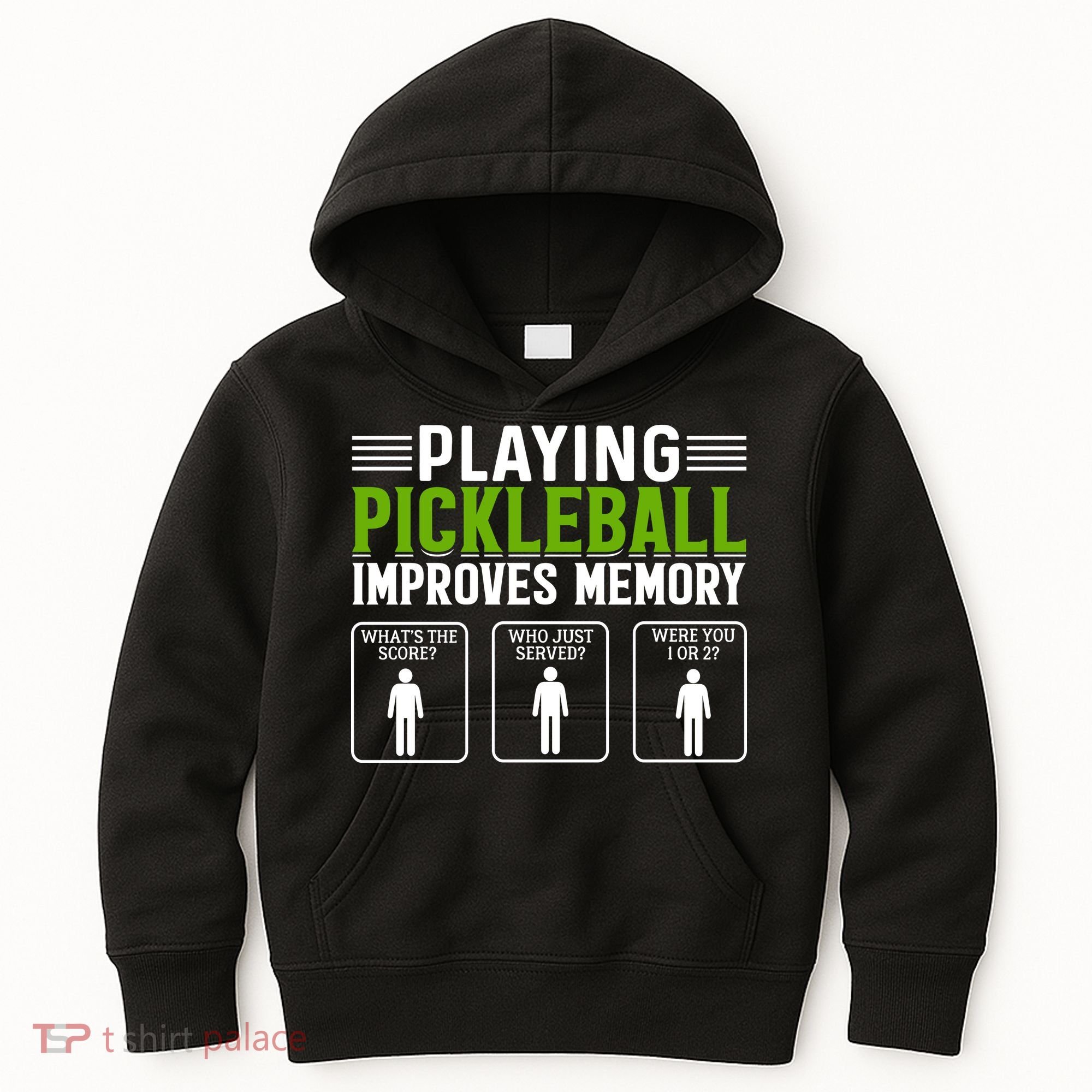 Playing Pickleball Improves Memory Funny Pickleball Kids Hoodie