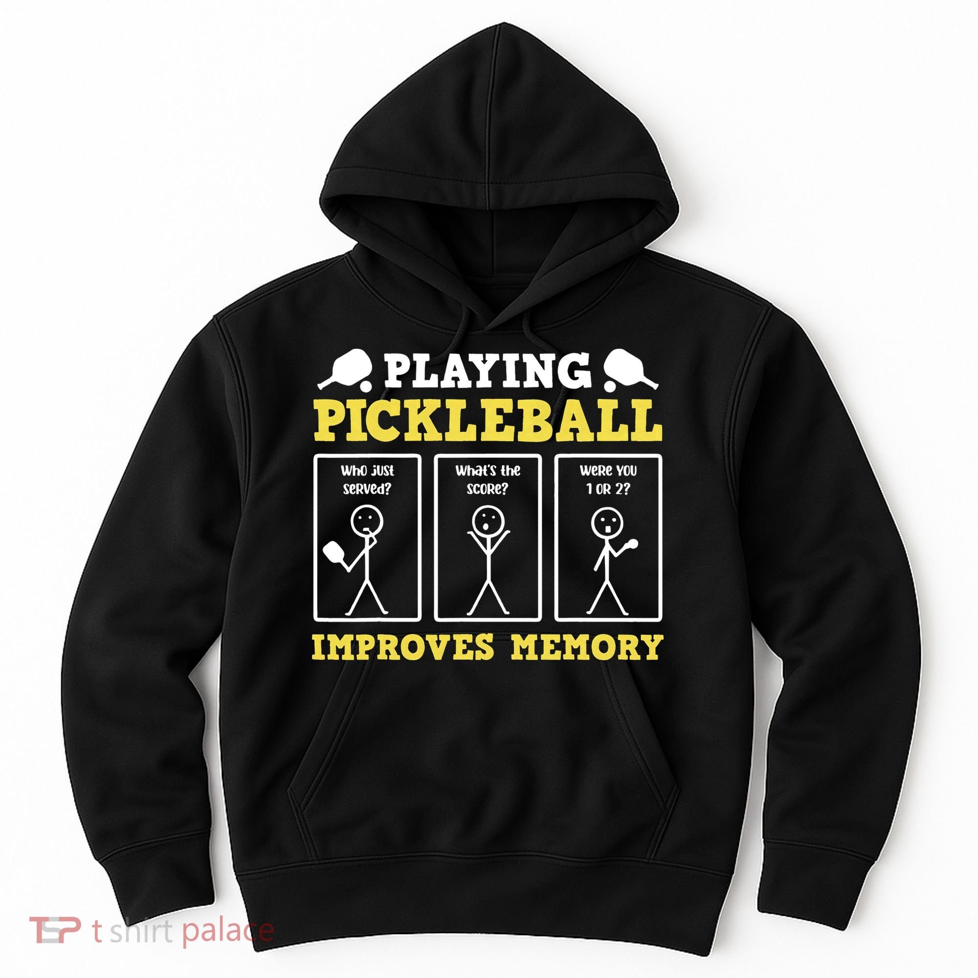 Playing Pickleball Improves Memory Dink Funny Pickleball Hoodie