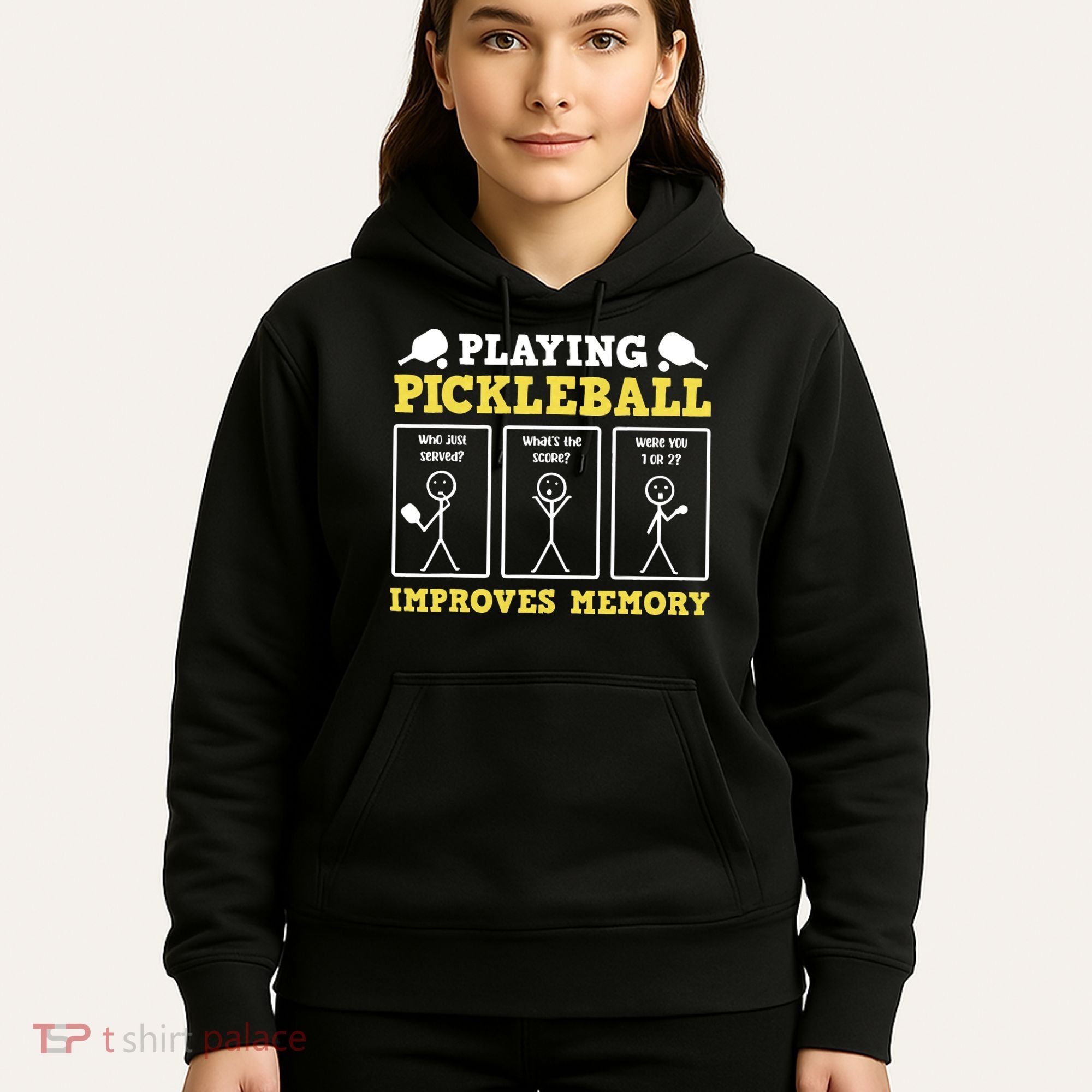 Playing Pickleball Improves Memory Dink Funny Pickleball Hoodie