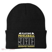 Playing Pickleball Improves Memory Dink Funny Pickleball Beanie thumb 0