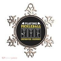 Playing Pickleball Improves Memory Dink Funny Pickleball Ornament thumb 0