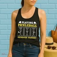 Playing Pickleball Improves Memory Dink Funny Pickleball Women's Tank Top thumb 2