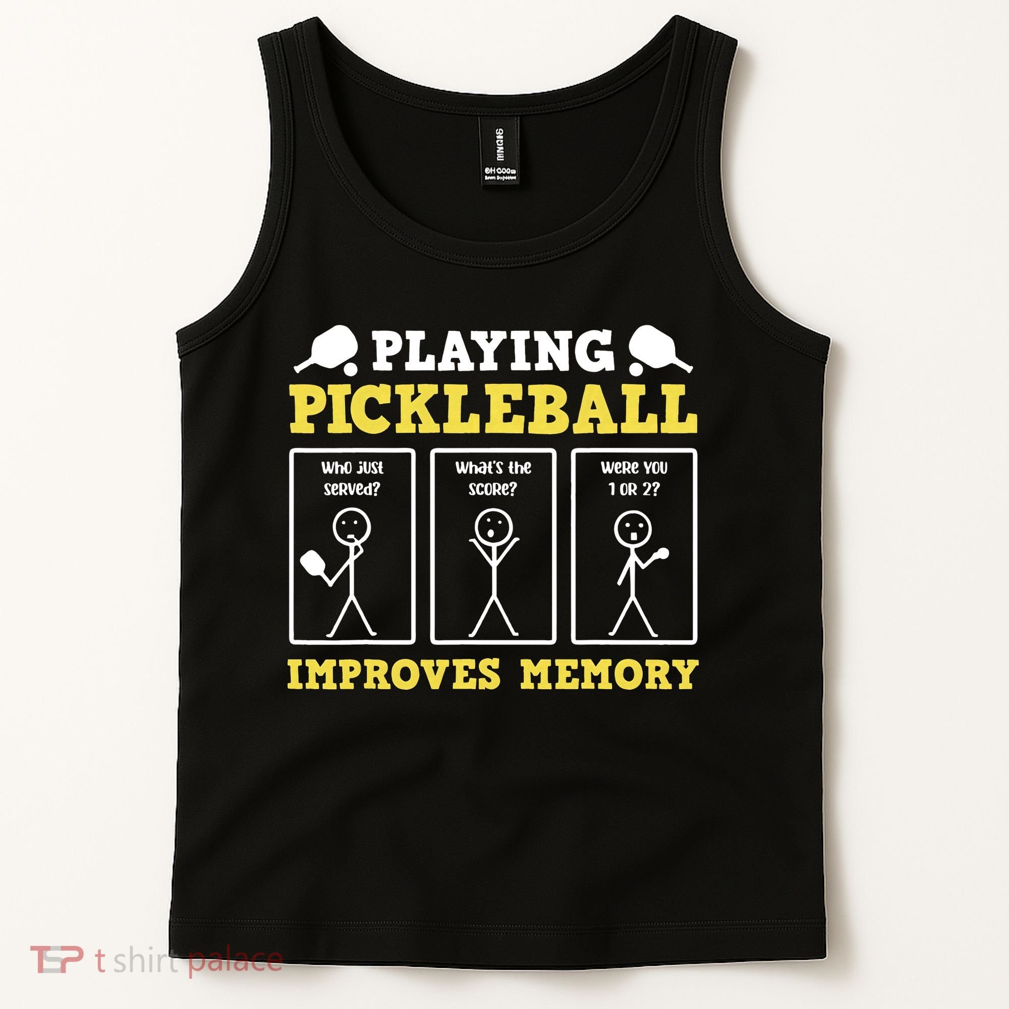 Playing Pickleball Improves Memory Dink Funny Pickleball Tank Top