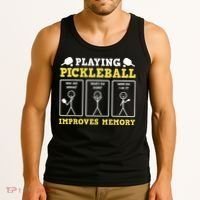 Playing Pickleball Improves Memory Dink Funny Pickleball Tank Top thumb 3