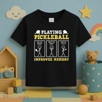 Playing Pickleball Improves Memory Dink Funny Pickleball Toddler T-Shirt thumb 3