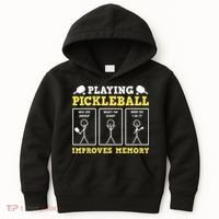 Playing Pickleball Improves Memory Dink Funny Pickleball Kids Hoodie thumb 0