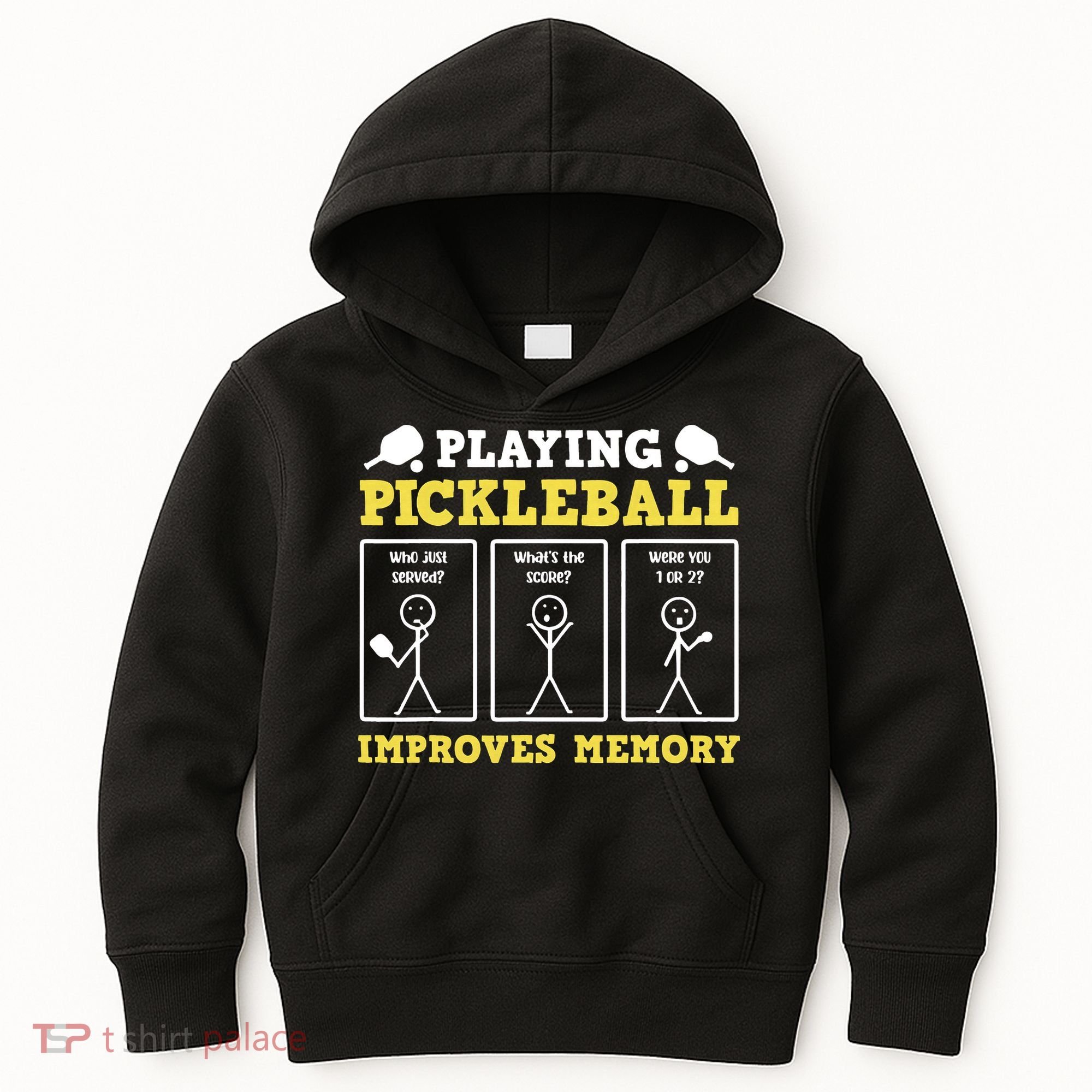 Playing Pickleball Improves Memory Dink Funny Pickleball Kids Hoodie