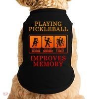 Playing Pickleball Improves Memory Love Pickleball Gift Doggie Tank thumb 0