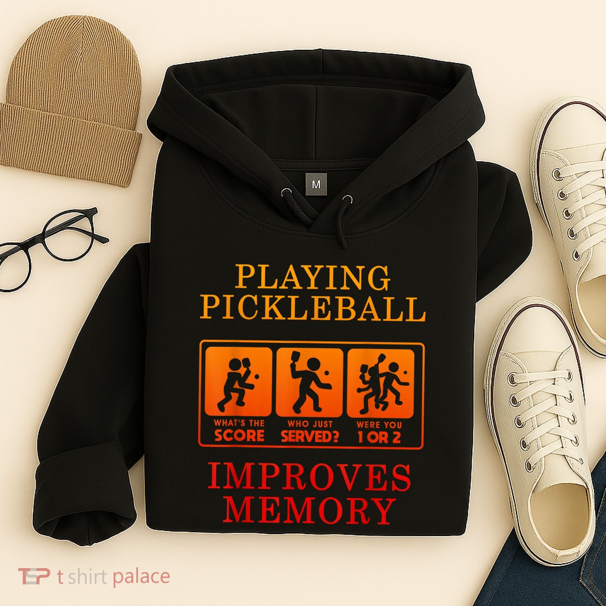 Playing Pickleball Improves Memory Love Pickleball Gift Hoodie
